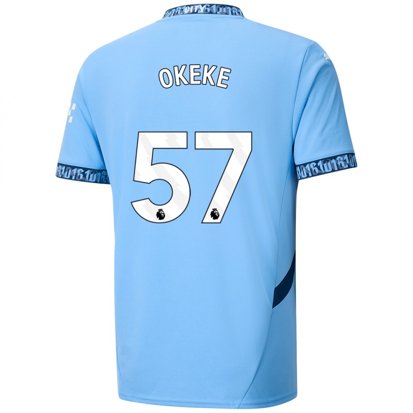 Niño Camiseta Michael Okeke #57 Azul Marino 1ª Equipación 2024/25 La Camisa Perú