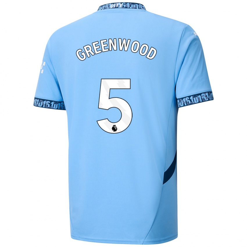 Niño Camiseta Alex Greenwood #5 Azul Marino 1ª Equipación 2024/25 La Camisa Perú