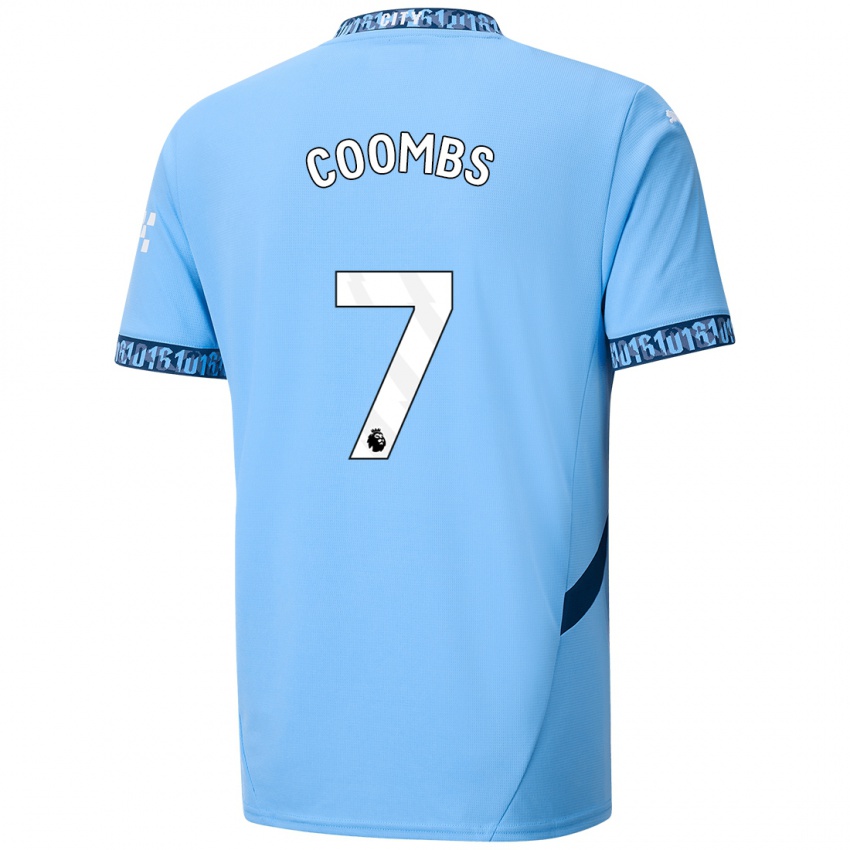 Niño Camiseta Laura Coombs #7 Azul Marino 1ª Equipación 2024/25 La Camisa Perú