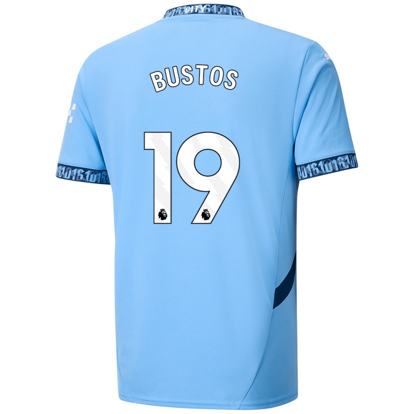 Niño Camiseta Nahuel Bustos #19 Azul Marino 1ª Equipación 2024/25 La Camisa Perú