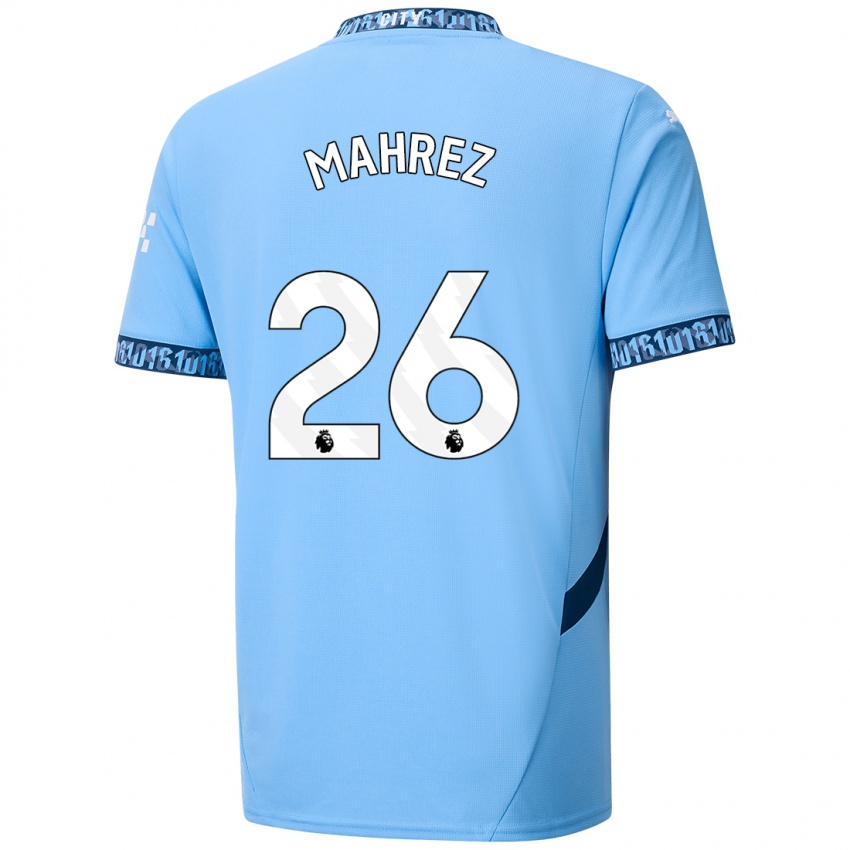 Niño Camiseta Riyad Mahrez #26 Azul Marino 1ª Equipación 2024/25 La Camisa Perú