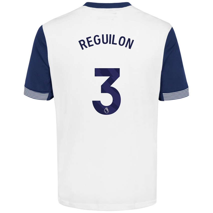 Niño Camiseta Sergio Reguilon #3 Blanco Azul 1ª Equipación 2024/25 La Camisa Perú