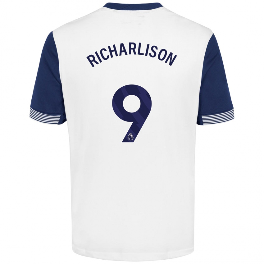 Niño Camiseta Richarlison #9 Blanco Azul 1ª Equipación 2024/25 La Camisa Perú