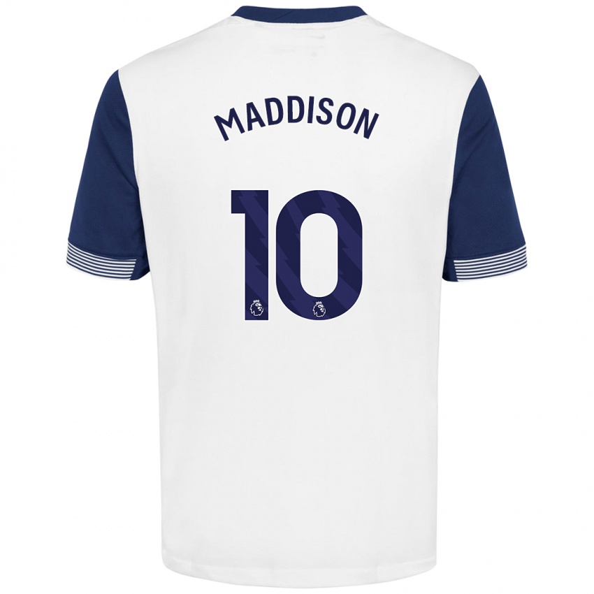 Niño Camiseta James Maddison #10 Blanco Azul 1ª Equipación 2024/25 La Camisa Perú