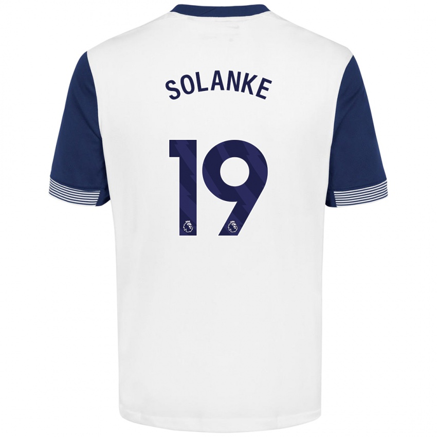 Niño Camiseta Dominic Solanke #19 Blanco Azul 1ª Equipación 2024/25 La Camisa Perú