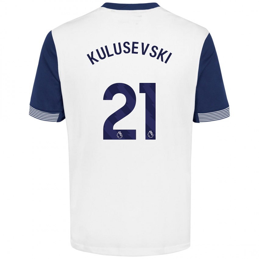 Niño Camiseta Dejan Kulusevski #21 Blanco Azul 1ª Equipación 2024/25 La Camisa Perú