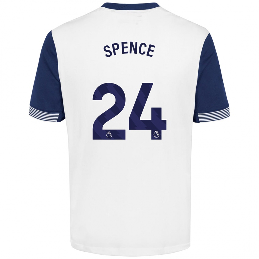 Niño Camiseta Djed Spence #24 Blanco Azul 1ª Equipación 2024/25 La Camisa Perú