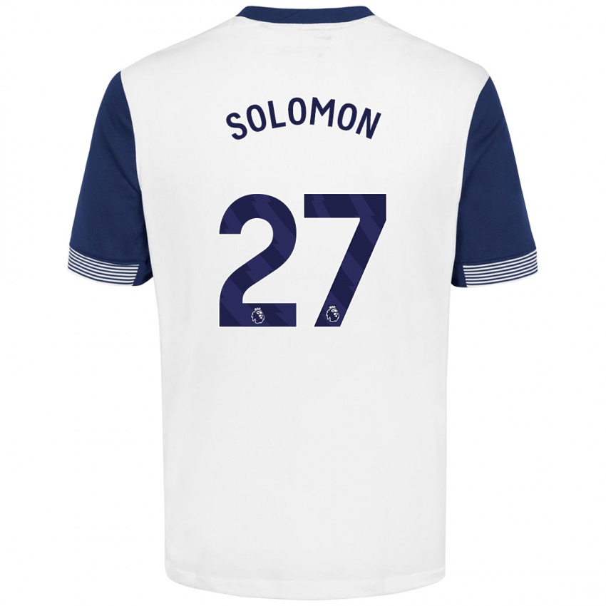 Niño Camiseta Manor Solomon #27 Blanco Azul 1ª Equipación 2024/25 La Camisa Perú