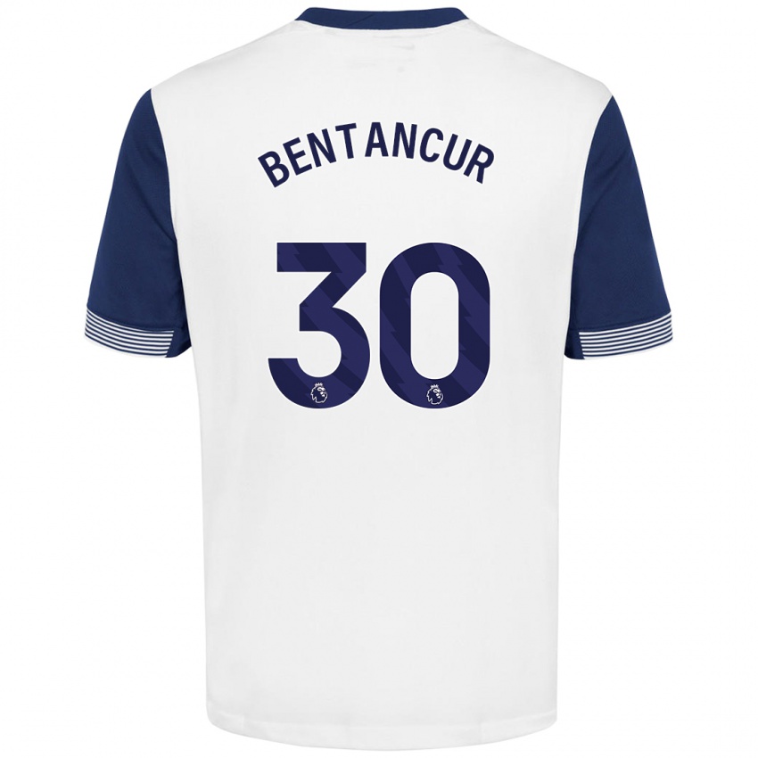 Niño Camiseta Rodrigo Bentancur #30 Blanco Azul 1ª Equipación 2024/25 La Camisa Perú