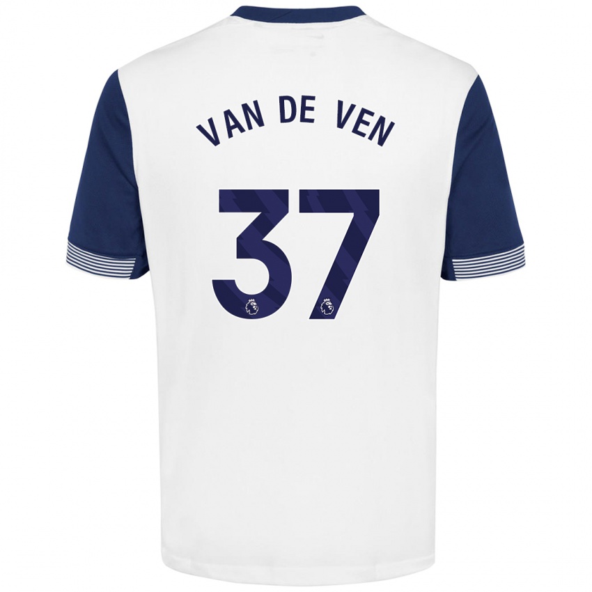 Niño Camiseta Micky Van De Ven #37 Blanco Azul 1ª Equipación 2024/25 La Camisa Perú