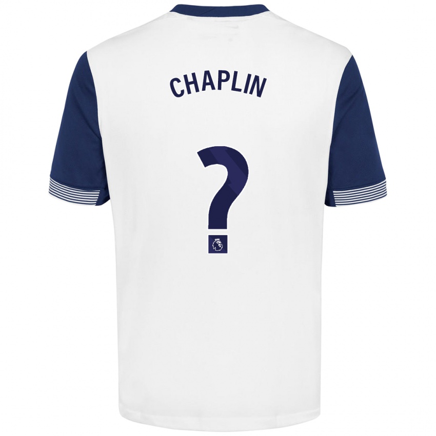 Niño Camiseta Archie Chaplin #0 Blanco Azul 1ª Equipación 2024/25 La Camisa Perú