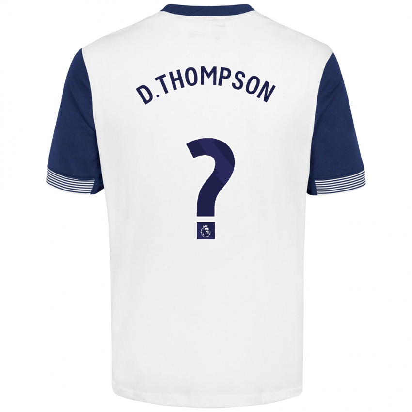 Niño Camiseta Dylan Thompson #0 Blanco Azul 1ª Equipación 2024/25 La Camisa Perú