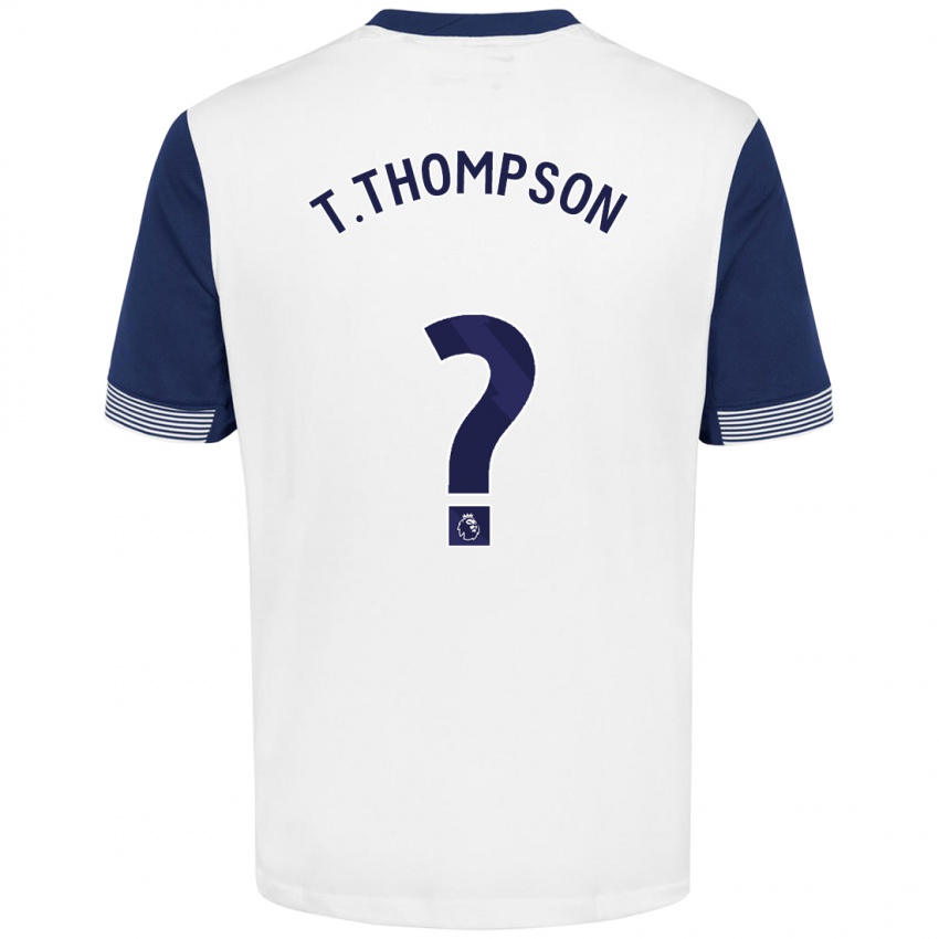 Niño Camiseta Tynan Thompson #0 Blanco Azul 1ª Equipación 2024/25 La Camisa Perú