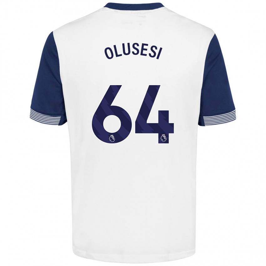 Niño Camiseta Callum Olusesi #64 Blanco Azul 1ª Equipación 2024/25 La Camisa Perú