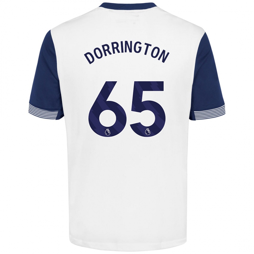 Niño Camiseta Alfie Dorrington #65 Blanco Azul 1ª Equipación 2024/25 La Camisa Perú