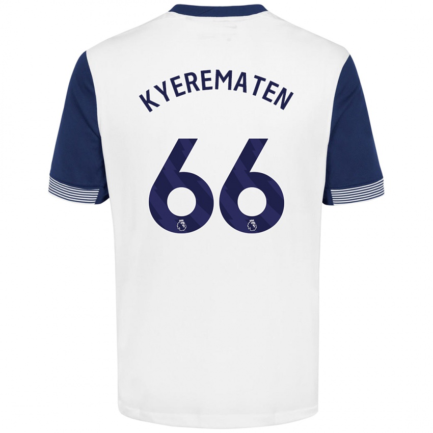 Niño Camiseta Rio Kyerematen #66 Blanco Azul 1ª Equipación 2024/25 La Camisa Perú