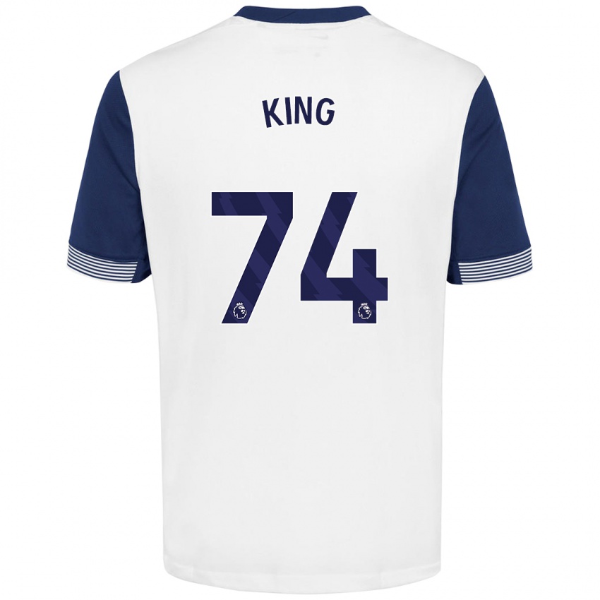 Niño Camiseta Maeson King #74 Blanco Azul 1ª Equipación 2024/25 La Camisa Perú