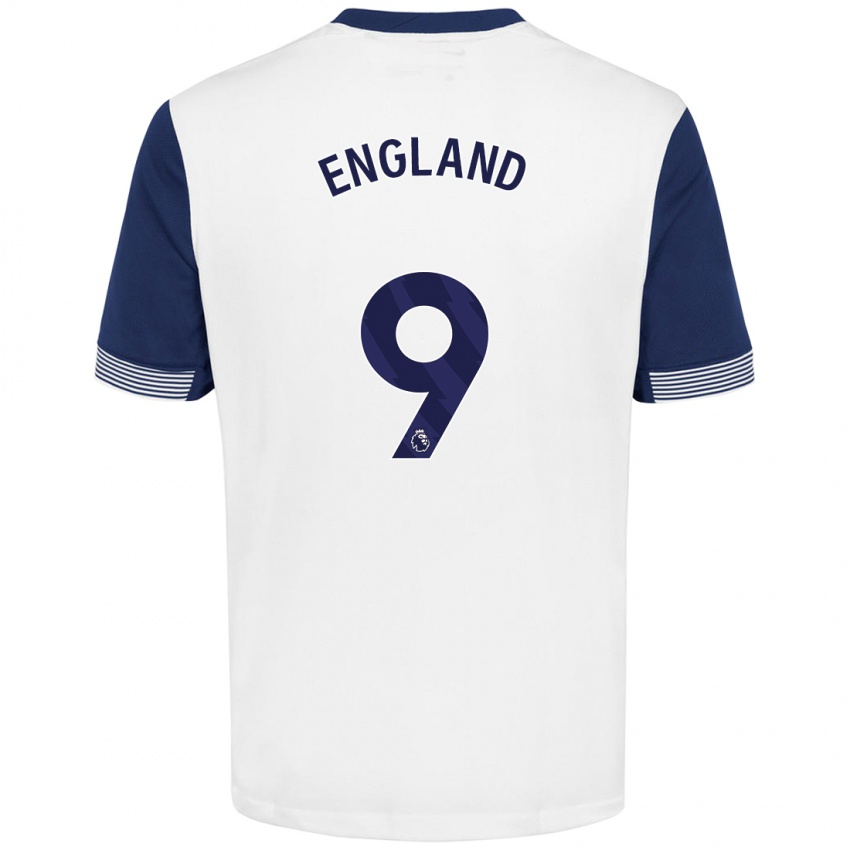 Niño Camiseta Bethany England #9 Blanco Azul 1ª Equipación 2024/25 La Camisa Perú