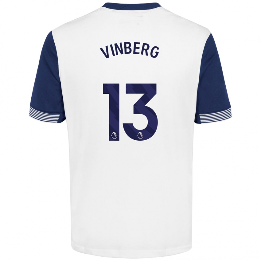 Niño Camiseta Matilda Vinberg #13 Blanco Azul 1ª Equipación 2024/25 La Camisa Perú