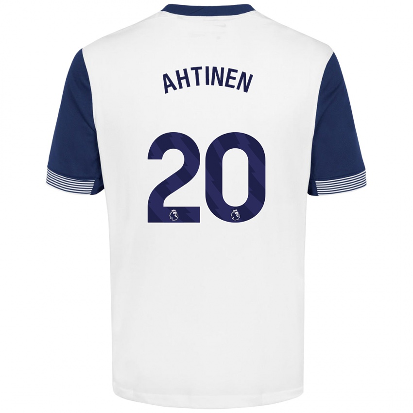 Niño Camiseta Olga Ahtinen #20 Blanco Azul 1ª Equipación 2024/25 La Camisa Perú