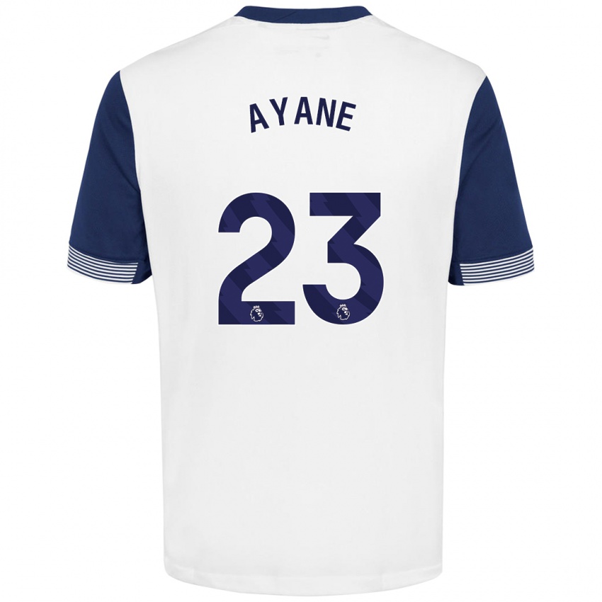 Niño Camiseta Rosella Ayane #23 Blanco Azul 1ª Equipación 2024/25 La Camisa Perú