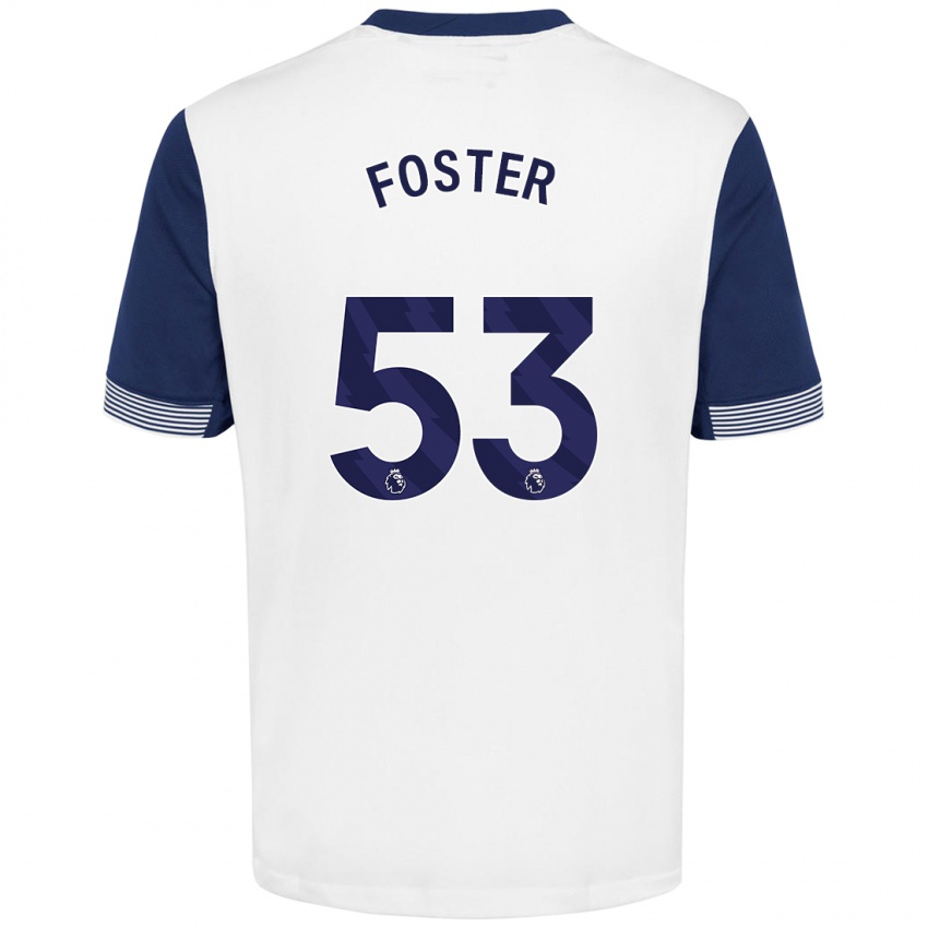 Niño Camiseta Brooklyn Lyons Foster #53 Blanco Azul 1ª Equipación 2024/25 La Camisa Perú