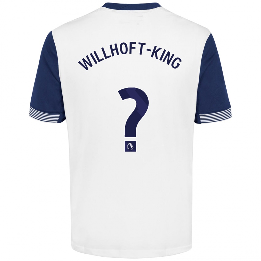 Niño Camiseta Han Willhoft-King #0 Blanco Azul 1ª Equipación 2024/25 La Camisa Perú