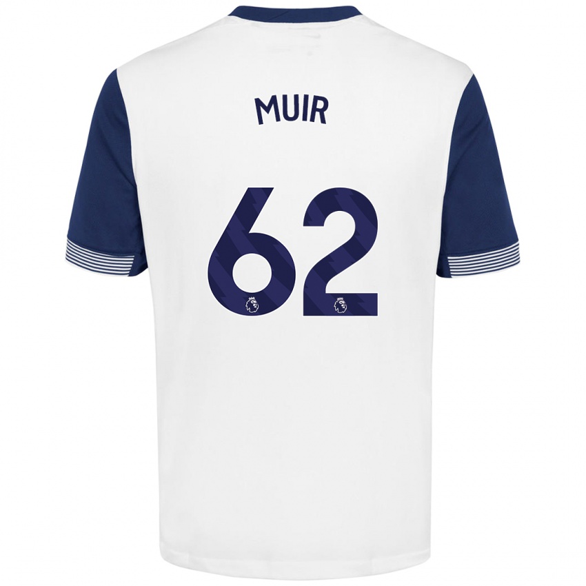 Niño Camiseta Marqes Muir #62 Blanco Azul 1ª Equipación 2024/25 La Camisa Perú