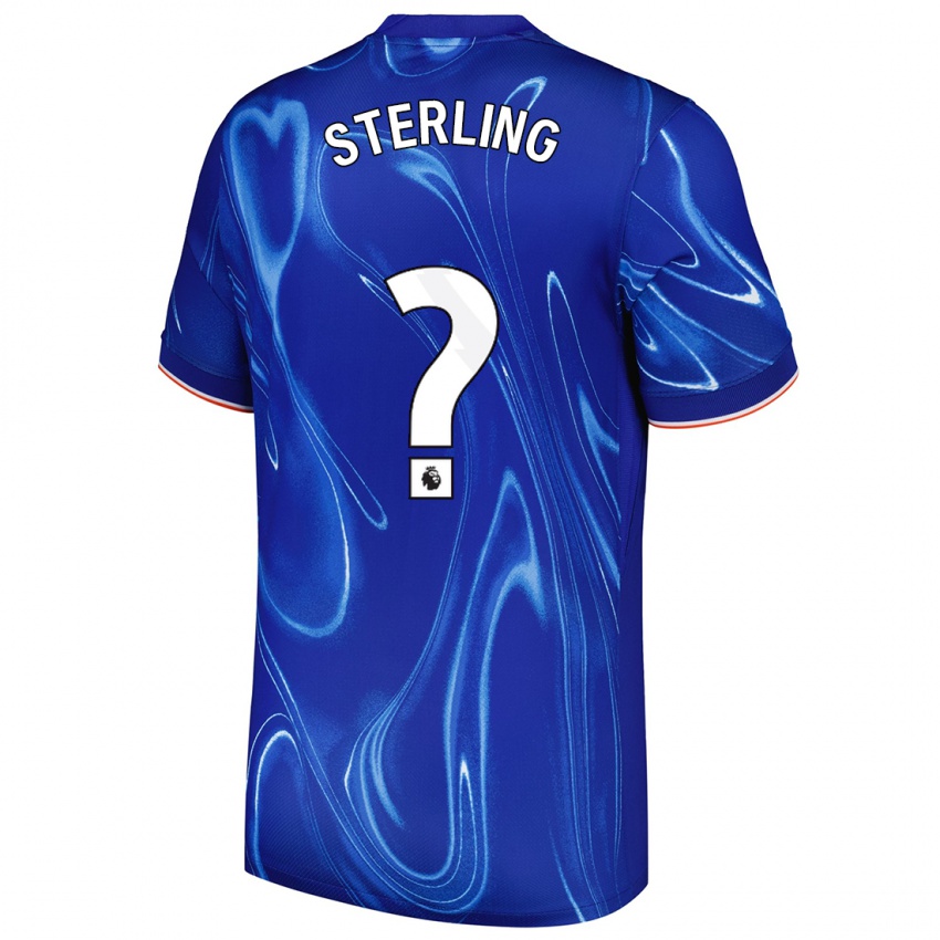 Niño Camiseta Raheem Sterling #0 Azul Blanco 1ª Equipación 2024/25 La Camisa Perú