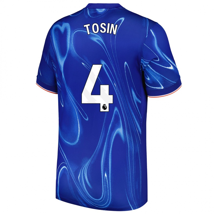 Niño Camiseta Tosin Adarabioyo #4 Azul Blanco 1ª Equipación 2024/25 La Camisa Perú