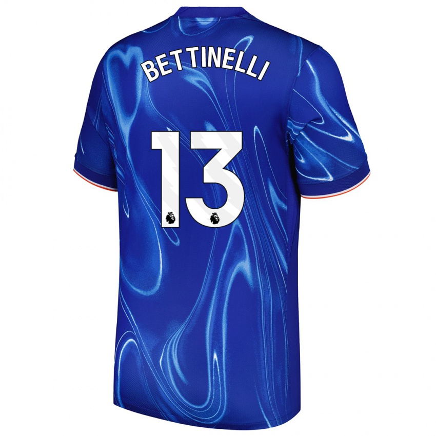 Niño Camiseta Marcus Bettinelli #13 Azul Blanco 1ª Equipación 2024/25 La Camisa Perú