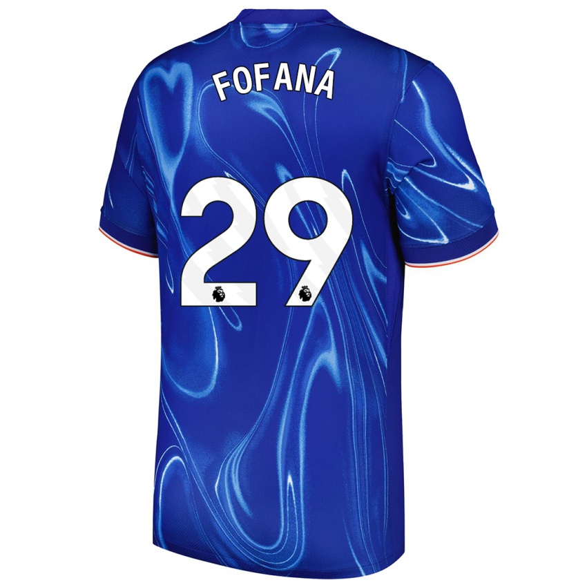 Niño Camiseta Wesley Fofana #29 Azul Blanco 1ª Equipación 2024/25 La Camisa Perú