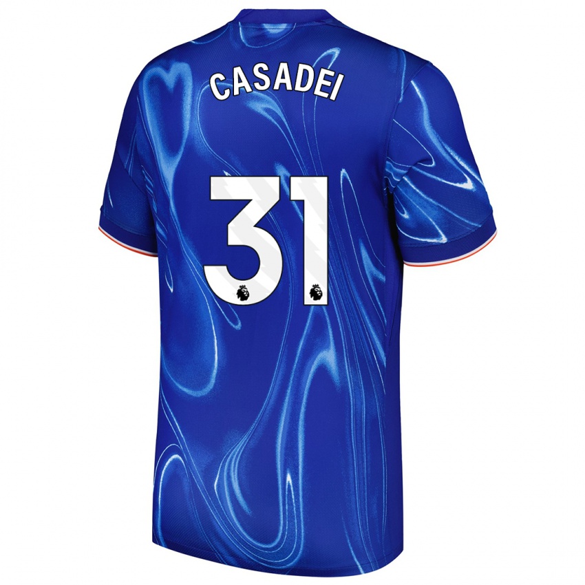 Niño Camiseta Cesare Casadei #31 Azul Blanco 1ª Equipación 2024/25 La Camisa Perú