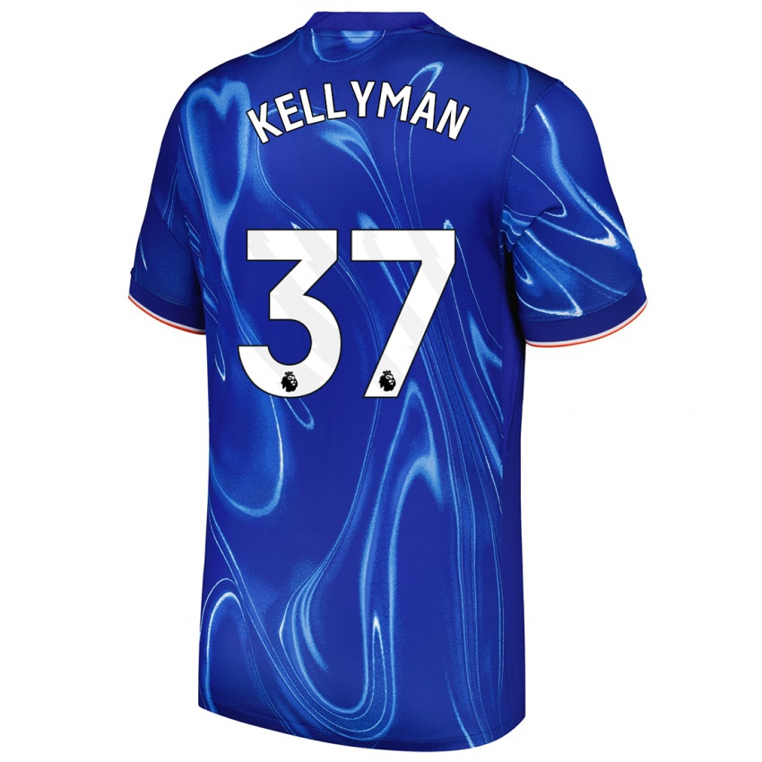 Niño Camiseta Omari Kellyman #37 Azul Blanco 1ª Equipación 2024/25 La Camisa Perú