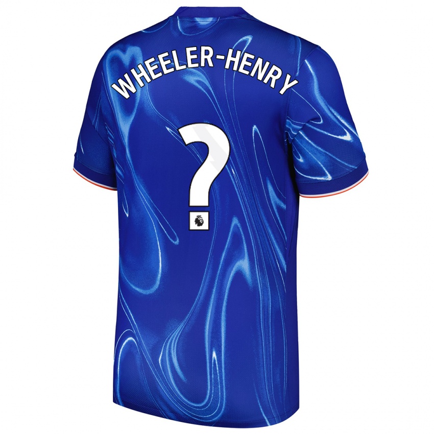 Niño Camiseta Joseph Wheeler-Henry #0 Azul Blanco 1ª Equipación 2024/25 La Camisa Perú