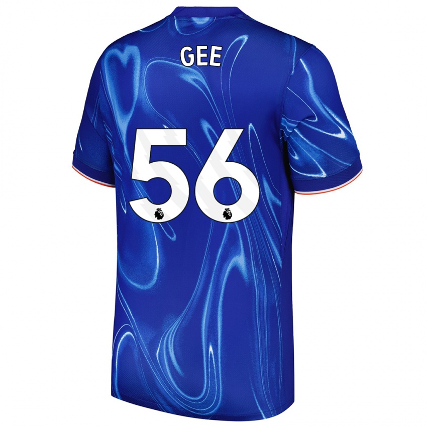 Niño Camiseta Billy Gee #56 Azul Blanco 1ª Equipación 2024/25 La Camisa Perú