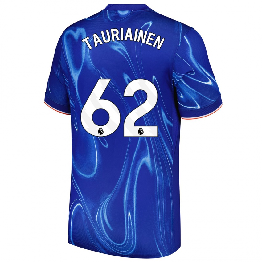 Niño Camiseta Jimi Tauriainen #62 Azul Blanco 1ª Equipación 2024/25 La Camisa Perú