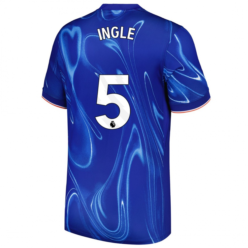 Niño Camiseta Sophie Ingle #5 Azul Blanco 1ª Equipación 2024/25 La Camisa Perú