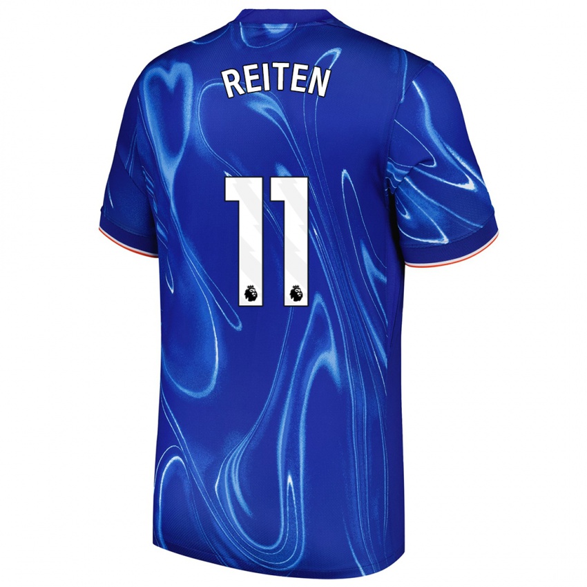 Niño Camiseta Guro Reiten #11 Azul Blanco 1ª Equipación 2024/25 La Camisa Perú