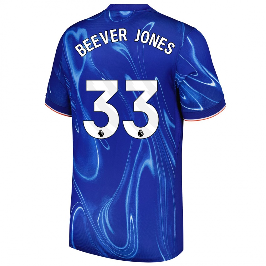 Niño Camiseta Aggie Beever-Jones #33 Azul Blanco 1ª Equipación 2024/25 La Camisa Perú