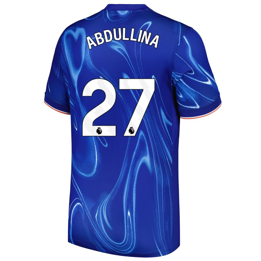 Niño Camiseta Alsu Abdullina #27 Azul Blanco 1ª Equipación 2024/25 La Camisa Perú