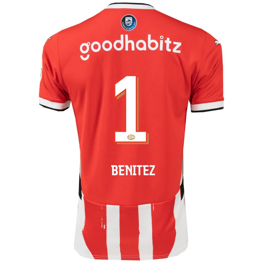 Niño Camiseta Walter Benítez #1 Rojo Blanco 1ª Equipación 2024/25 La Camisa Perú