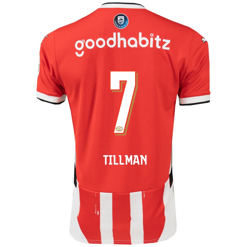 Niño Camiseta Malik Tillman #7 Rojo Blanco 1ª Equipación 2024/25 La Camisa Perú