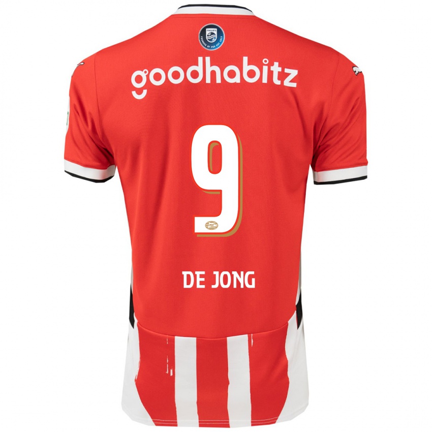 Niño Camiseta Luuk De Jong #9 Rojo Blanco 1ª Equipación 2024/25 La Camisa Perú