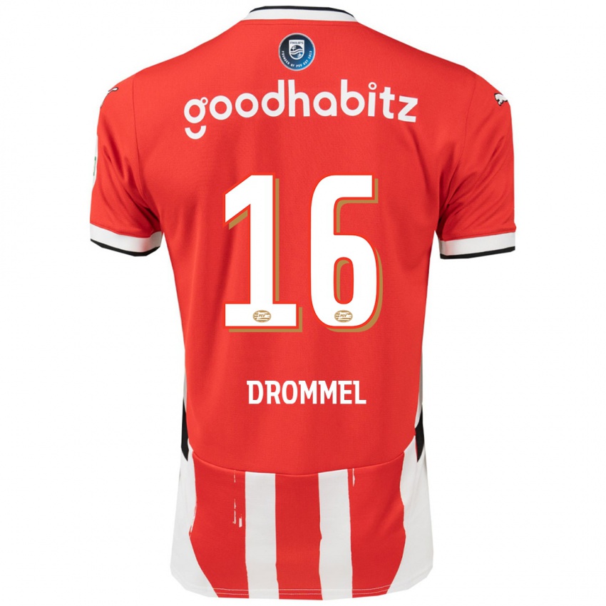 Niño Camiseta Joel Drommel #16 Rojo Blanco 1ª Equipación 2024/25 La Camisa Perú