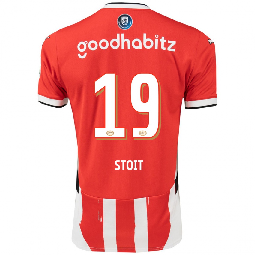 Niño Camiseta Fleur Stoit #19 Rojo Blanco 1ª Equipación 2024/25 La Camisa Perú