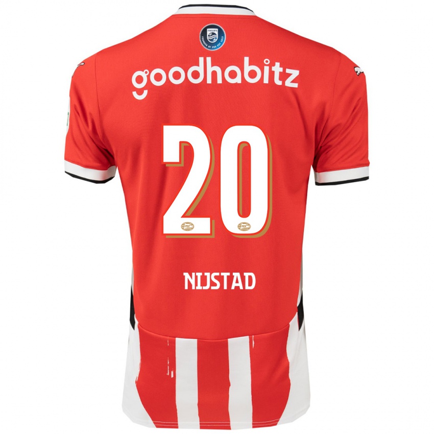 Niño Camiseta Nina Nijstad #20 Rojo Blanco 1ª Equipación 2024/25 La Camisa Perú