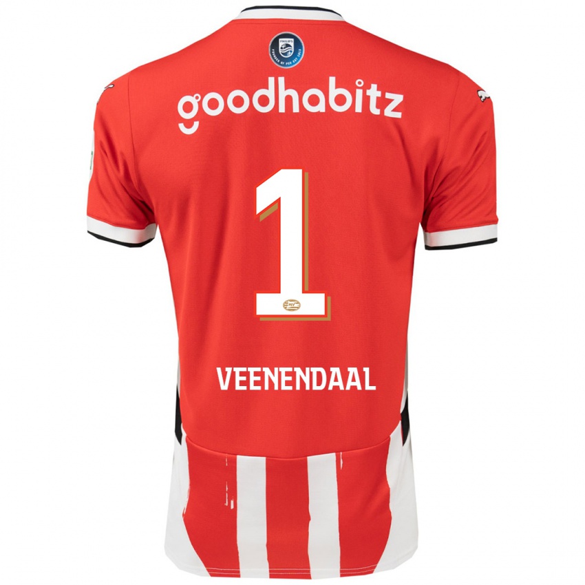 Niño Camiseta Sari Van Veenendaal #1 Rojo Blanco 1ª Equipación 2024/25 La Camisa Perú