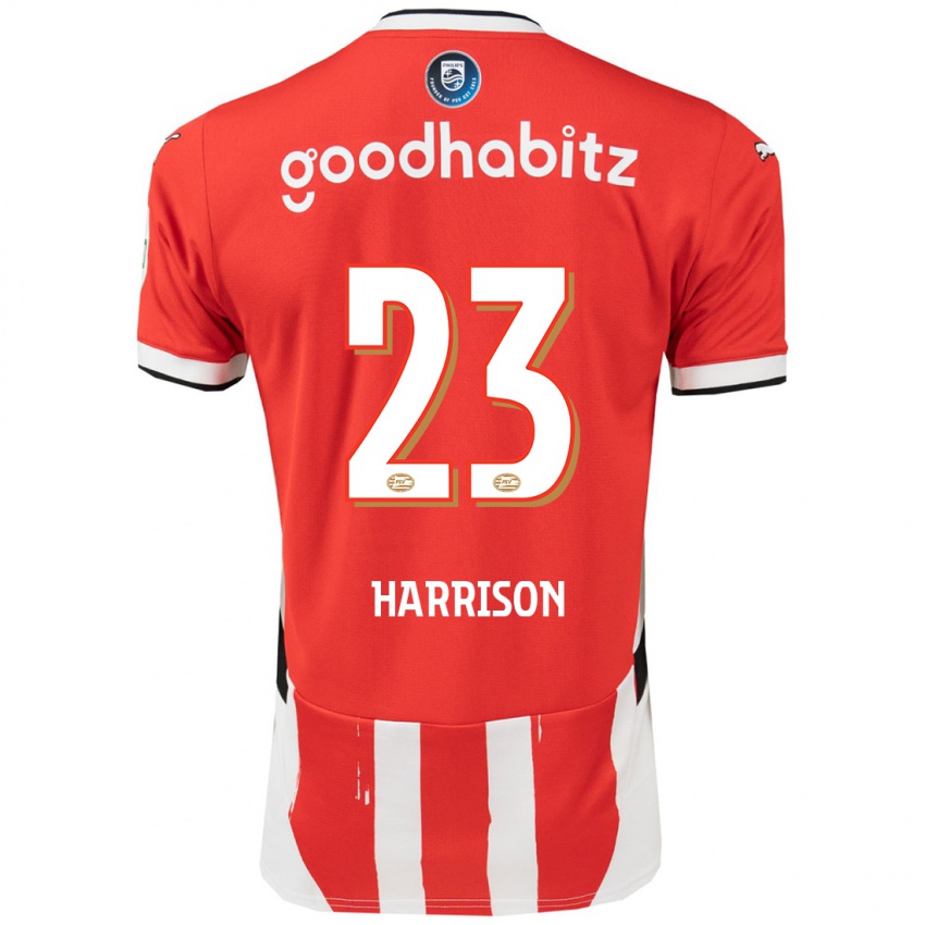 Niño Camiseta Amy Harrison #23 Rojo Blanco 1ª Equipación 2024/25 La Camisa Perú