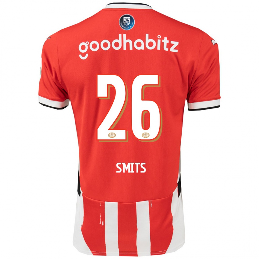 Niño Camiseta Eef Smits #26 Rojo Blanco 1ª Equipación 2024/25 La Camisa Perú